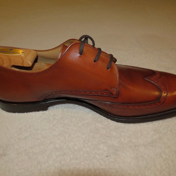 Church's Glasgow Brandy Brown Leather Wingtip Oxfords Size 12F NWB - Picture 5 of 12